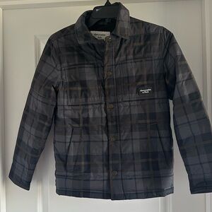 Abercrombie Kids water proof Navy Plaid Jacket
